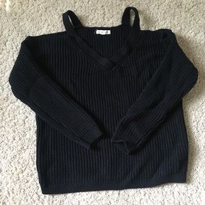 Black cold shoulder pacsun sweater